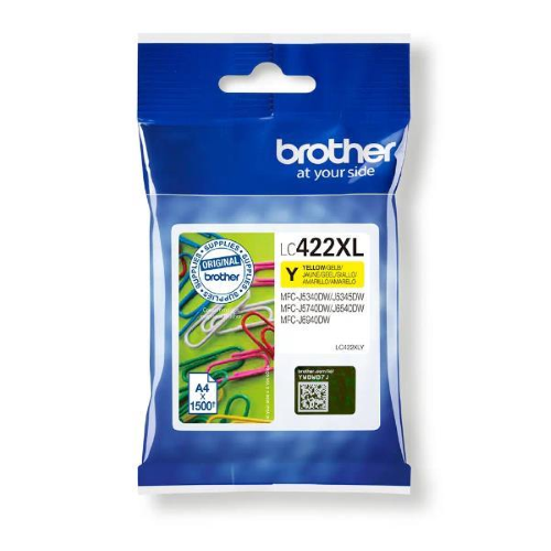 BROTHER LC422XLY CARTUCCIA INKJET GIALLO XL PER STAMPANTI MFCJ5340DW MFCJ5740DW MFCJ6540DW MFCJ6940DW 1.500 PAGINE